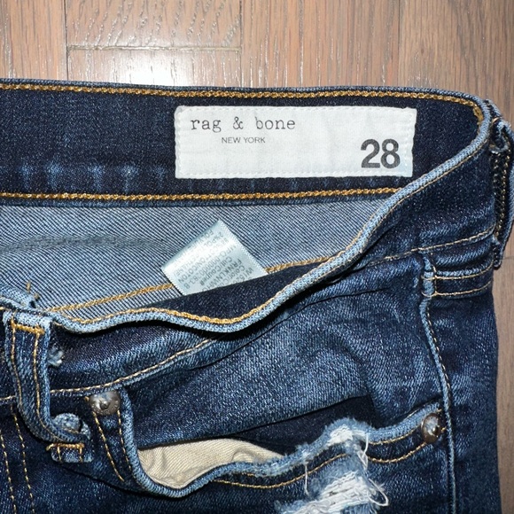 Rag & Bone Distressed Skinny Ankle Jean - Picture 6 of 9